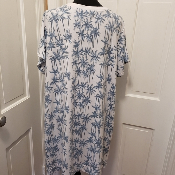 June & Delaneey Palm Tree Print Knit Casual Dress Size 1X - Picture 5 of 11